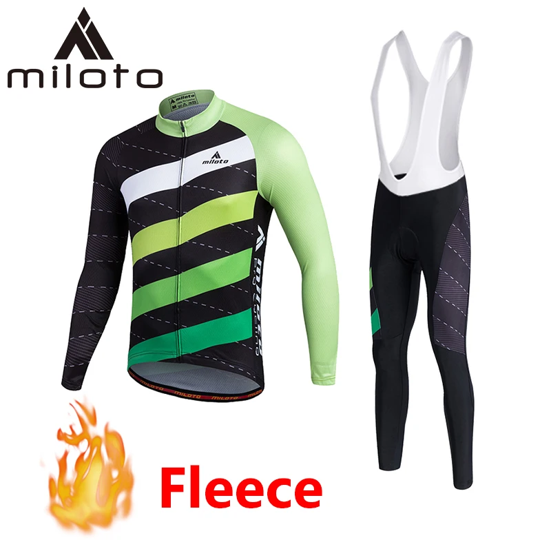 

Miloto Winter Thermal Fleece Cycling Sets Men Mountain Maillot Ciclismo Hombre Uniforme Ciclismo Riding Cycle Bike Suits