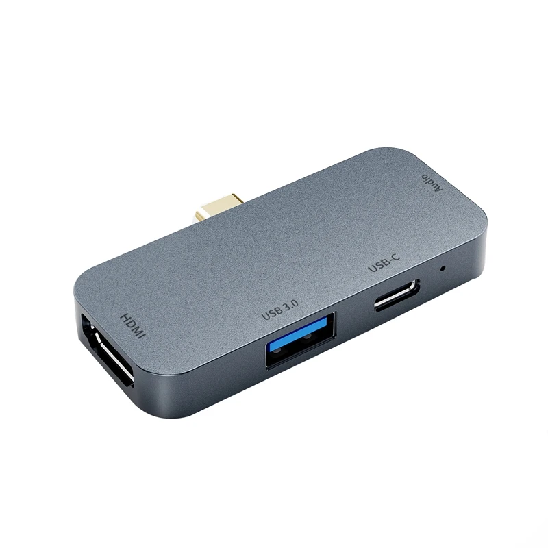 Адаптер C к HDMI 4 в 1 Тип аудио PD 60 Вт Быстрая зарядка USB порт конвертер 4K HDTV