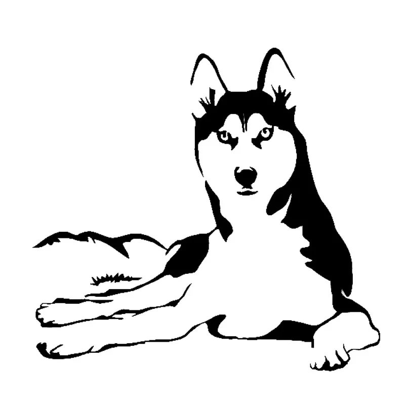 

Husky Dog Animal Car Sticker Shape PVC Decal Decoration Accessory ZWW-2838, 15cm * 14cm