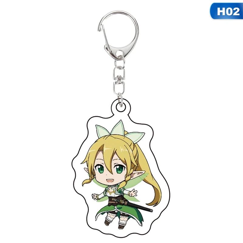 Высококачественный акриловый брелок для ключей с изображением меча из аниме Сан