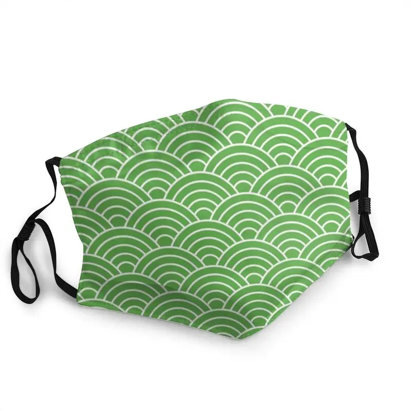 

Matcha Fish Scales Wave Adjustable Face Mask Men Women Anti Dust Protection Cover Respirator Mouth-Muffle