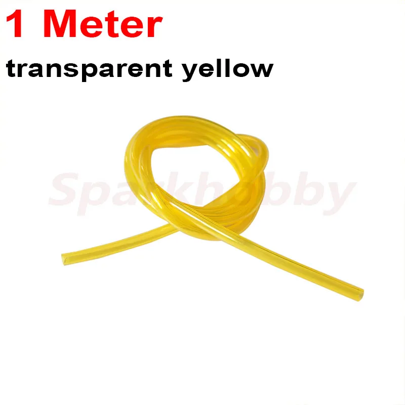 

1 meter fuel hose 5.5x3.5mm fuel pipe tube transparent yellow for fixed-wing gasoline engine RC aircraft fuel tank accessories