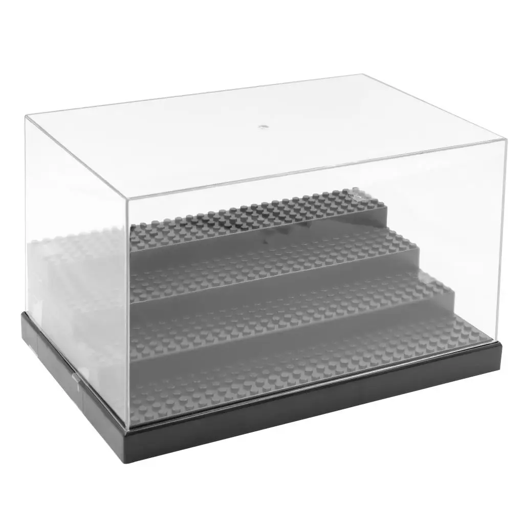 Большая прозрачная 4 шага акриловые пыле Дисплей Чехол Коробка для хранения 25x17x14