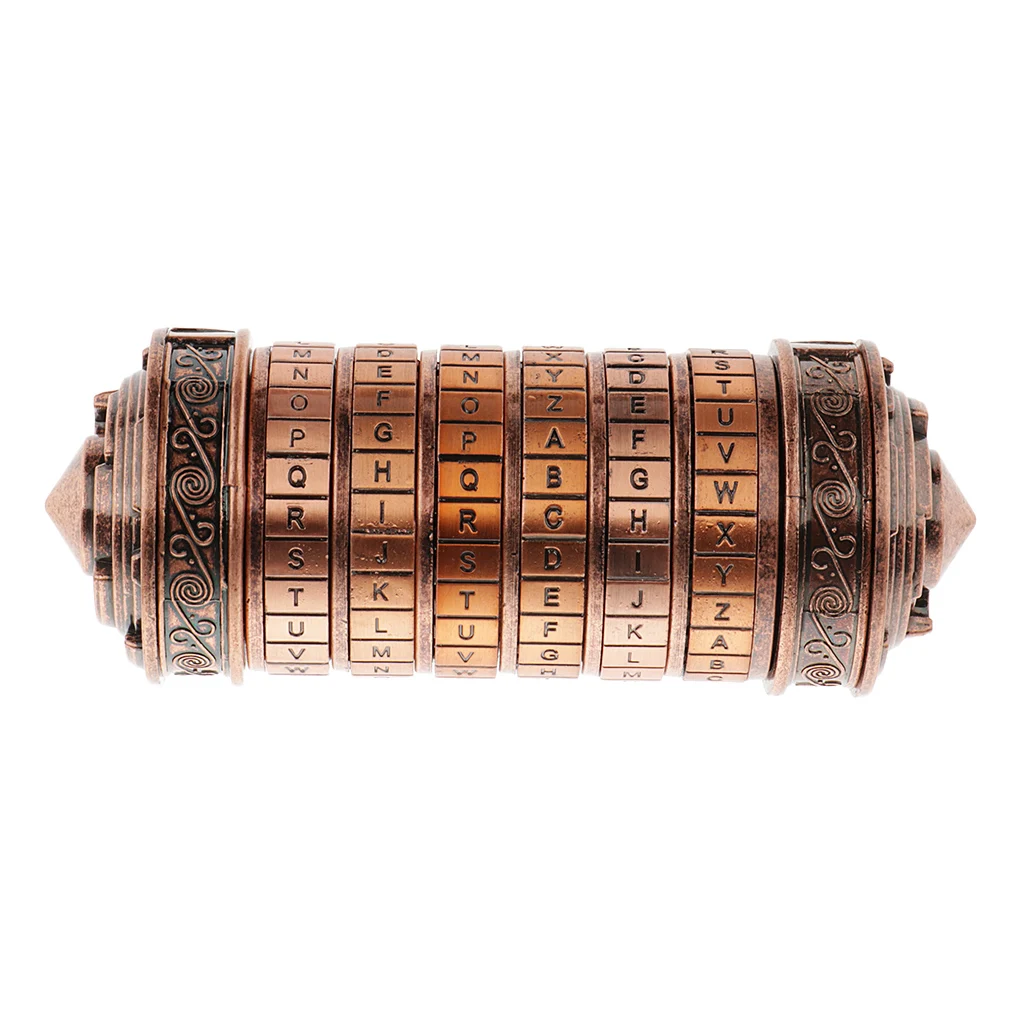 Кодовый ящик с замком да Винчи романтический подарок надпись Escape бронзовый