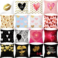 valentines day pillowcase peach skin printing cushion cover wedding decorations sofa pillow case pillow case red truck