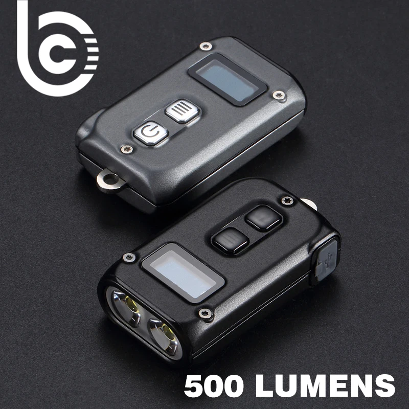 Фото Nitecore TINI2 Flash светильник 500 люмен OLED умный ъядерный ключ свет APC технология сна