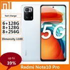 Оригинальный Смартфон Xiaomi Redmi Note10 Pro, NFC, телефон с внутренней памятью 8 ГБ, 256 ГБ, 1100 дюймов, Android 11, 6,5 мАч, 64 мп