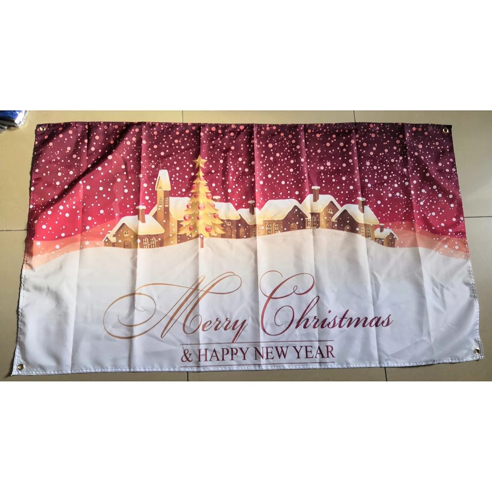 Дешевые 3x5ft Счастливого Рождества флаг для украшения внутри или вне двери