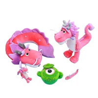 wish dragon plush toy magic teapot stuffed figure plushies dolls cartoon movie u shaped pillow pendant keychain