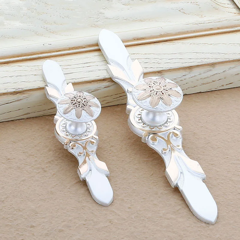 KK & FENG 1 шт. Европейская белая ручка из цинкового сплава товары для дома|Ручки