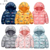 boys jackets children winter new fashion baby girls clothes long sleeve with hooded cartoon wind proof zipper coat for 2 6y