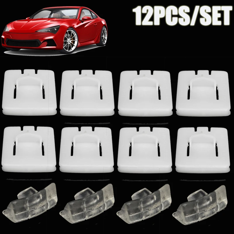 12Pcs/Set Siut Seat Buckle Clip Runner Guide White Plastic Clips 435881203A C10 For VW GOLF 7 MK1 MK2 MK3 CORRADO SCIROCCO - купить по