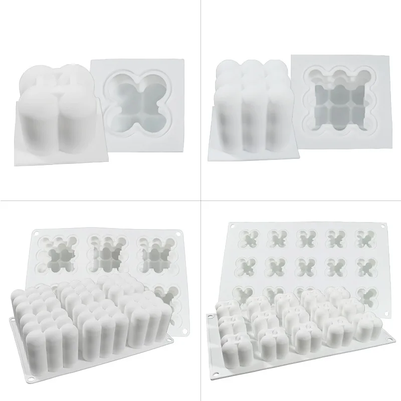 

3D Cube Silicone Aromatherapy Candle Mould Making Supplies Baking Mousse Forms Cake Dessert Mold Kitchen Bakeware DIY Homemade