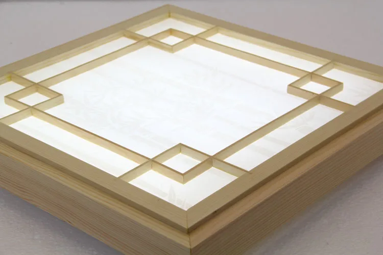 Ультратонкий потолочный светильник Pinus Sylvestris японский стиль с татами из дерева