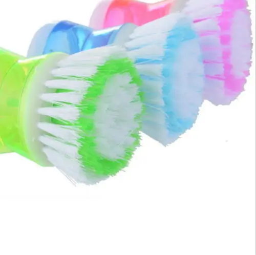 

Kitchen Wash Tool Pot Dish Brush Clean with Washing Up Liquid Soap Dispenser