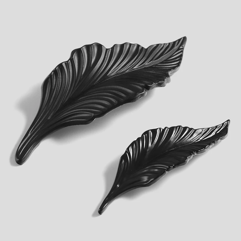 Ручка дверная из цинкового сплава в форме листа|Ручки шкафа| |