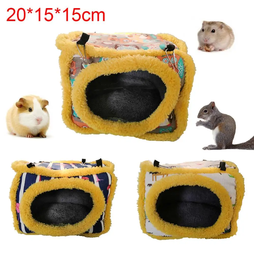

Hot Sale Lovely Small Pet Hamster Rabbit Hanging Hammock Warm Soft Plush Nests Sleep House Bed Pet Supplies