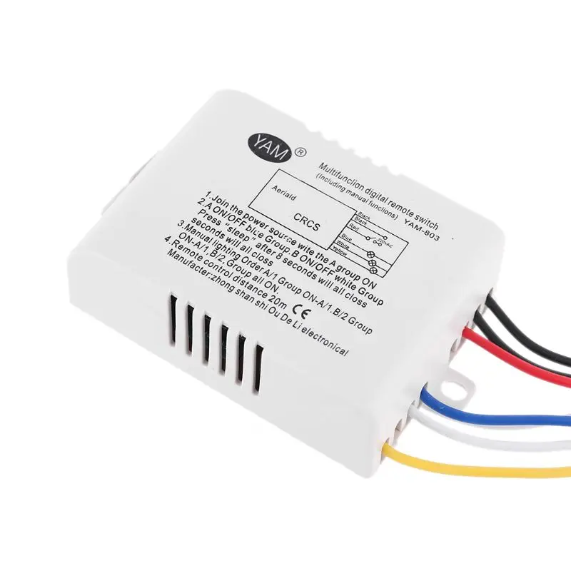 

Three Way 220V Power Supply Lamp Light Wall Remote Switch Wireless Digital Remote Control Switch Receiver Transmitter