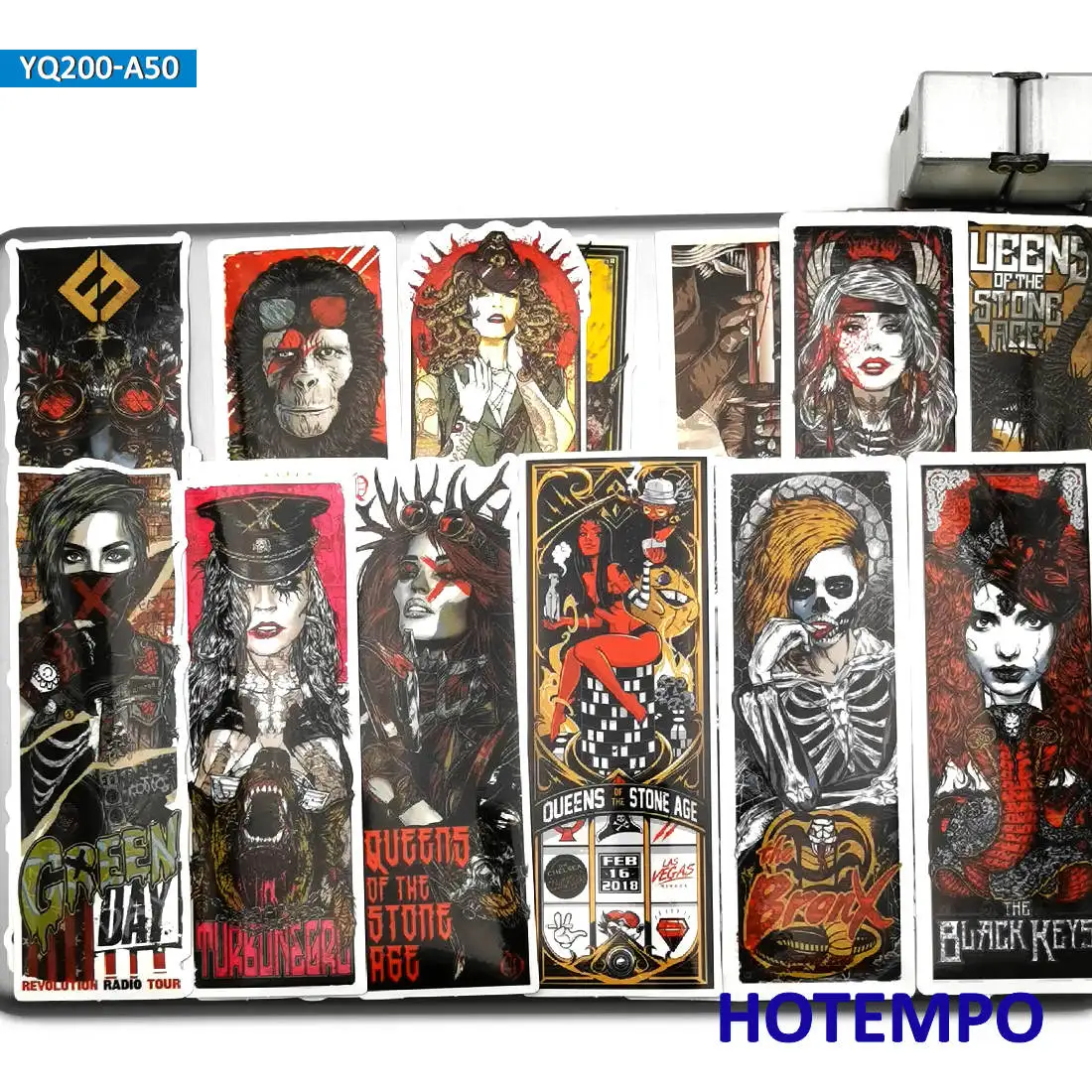 50pcs gothic skull devil witch rock punk dark style mixed waterproof stickers pack for diy phone laptop skateboard bike moto car free global shipping