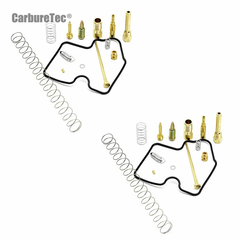 

For Kawasaki Prairie 650 ( KVF650 ) 2002 2003 KVF Carburetor Repair Kit Chamber Seal Gasket Float Valve Needle Spring 2 Sets