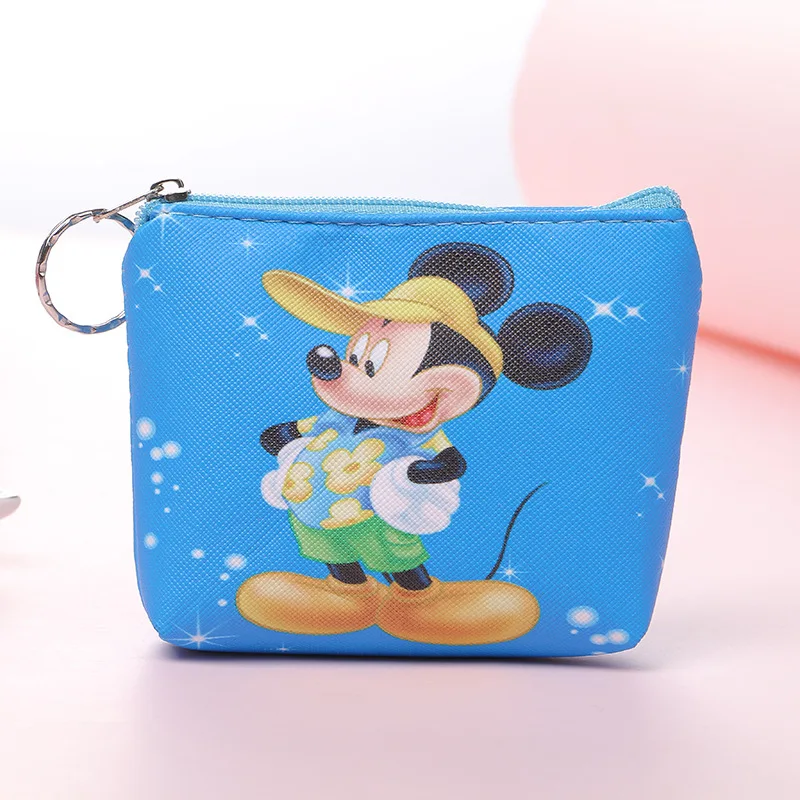 Disney princess children cartoon coin purse Mermaid Frozen girl bag coin Elsa handbag boy Mickey Clutch plush wallet pu