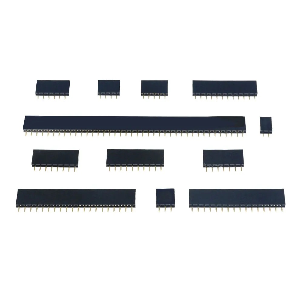 10 шт. 2 54 мм Однорядный гнездовой разъем 40P печатная плата штырьковый коннектор 1x2P