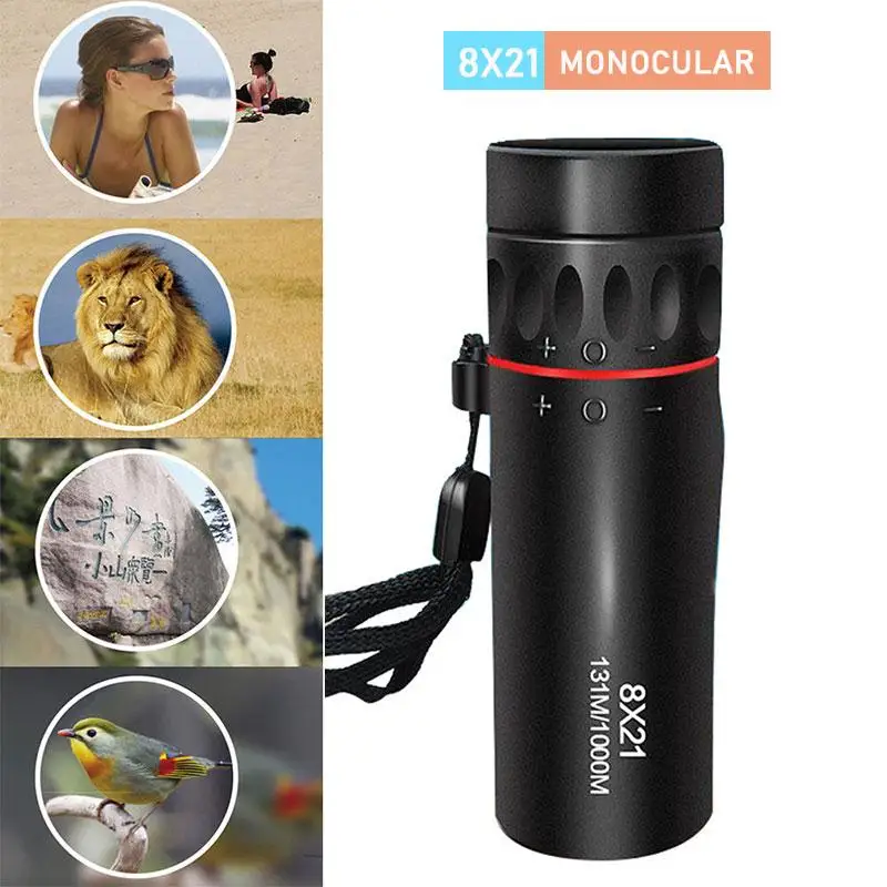 

Illumination Mountaineering Viewing Glasses HD Telescope Phone Camera Black 21MM ABS Outdoors Measuring Monocular Telescope