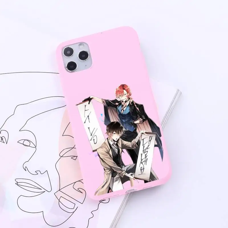 

bungou stray dogs Phone Case Candy Color for iPhone 6 7 8 11 12 s mini pro X XS XR MAX Plus