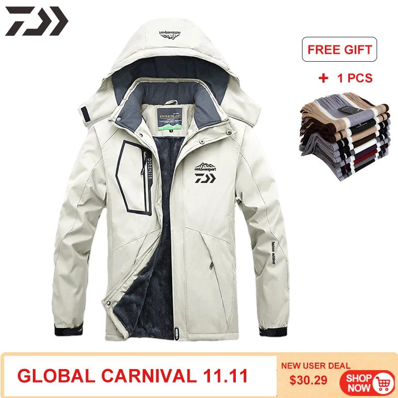 

New Daiwa Fishing Clothing Waterproof Men Fishing Jacket Autumn Winter Warm Fishing Wear Outdoor Sport Windproof Fishing Clothes
