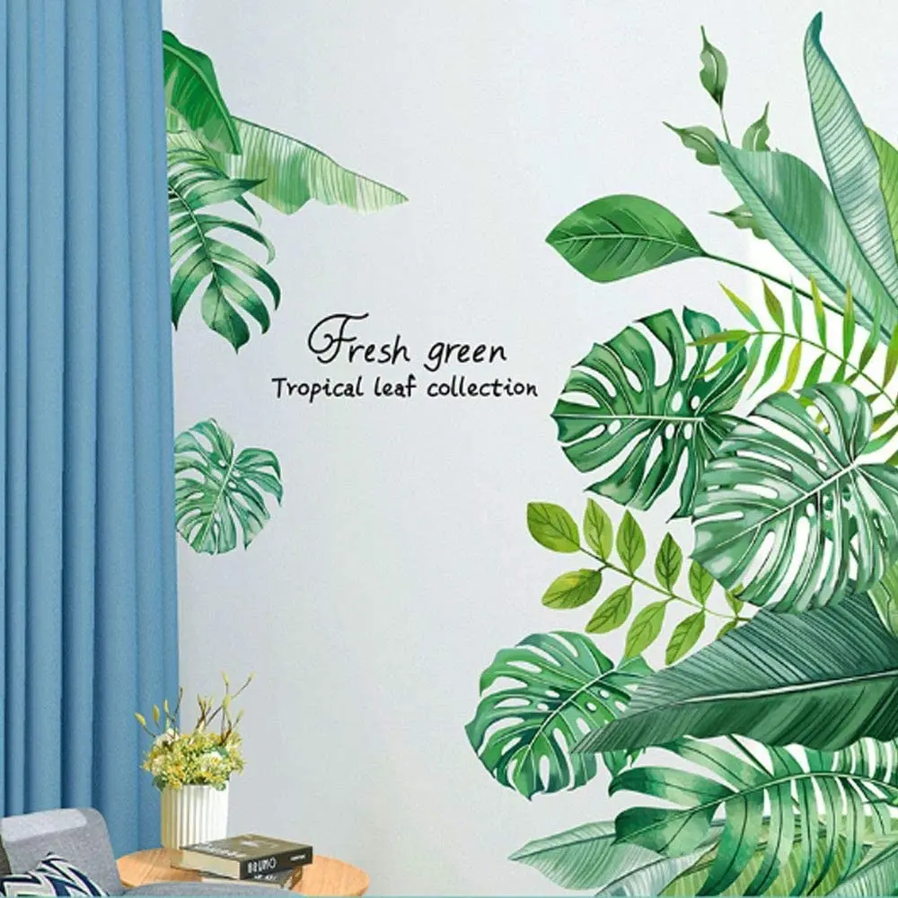Зеленые тропические листья настенное украшение для гостиной спальни