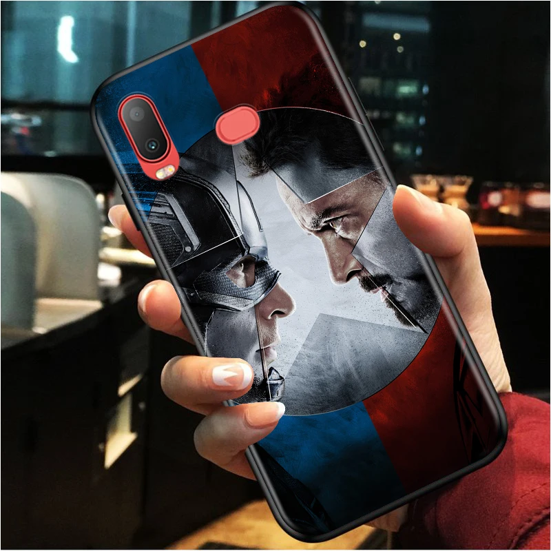 

Marvel C-Captain America for Samsung A3 A5 A6 A7 A8 A9 A6S A750 A8S 2016 2017 2018 Star Plus TPU Black Phone Case