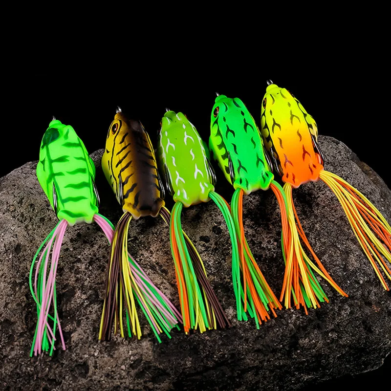 

1pcs 30 color rubber bionic thunder frog set freshwater fishing bait