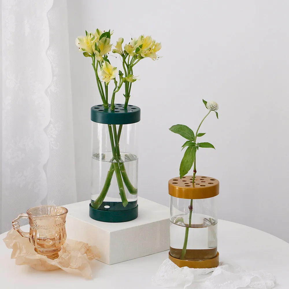 Скандинавское украшение для дома прозрачная стеклянная ваза стола аксессуары