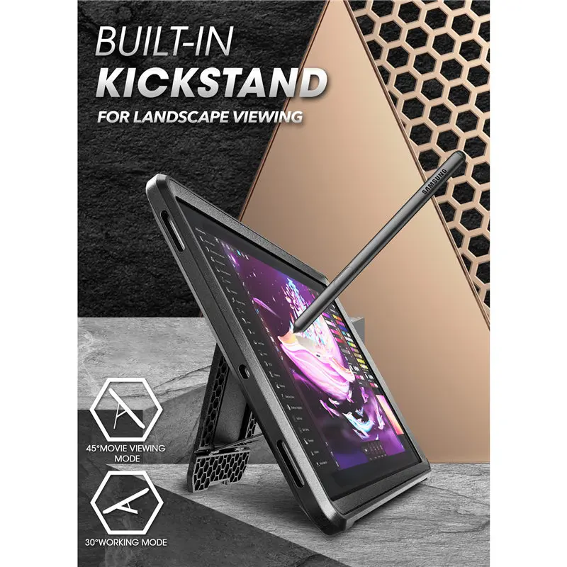 for galaxy tab s6 case 10 5 inch 2019 sm t860t865t867 supcase ub pro full body rugged cover with built in screen protector free global shipping