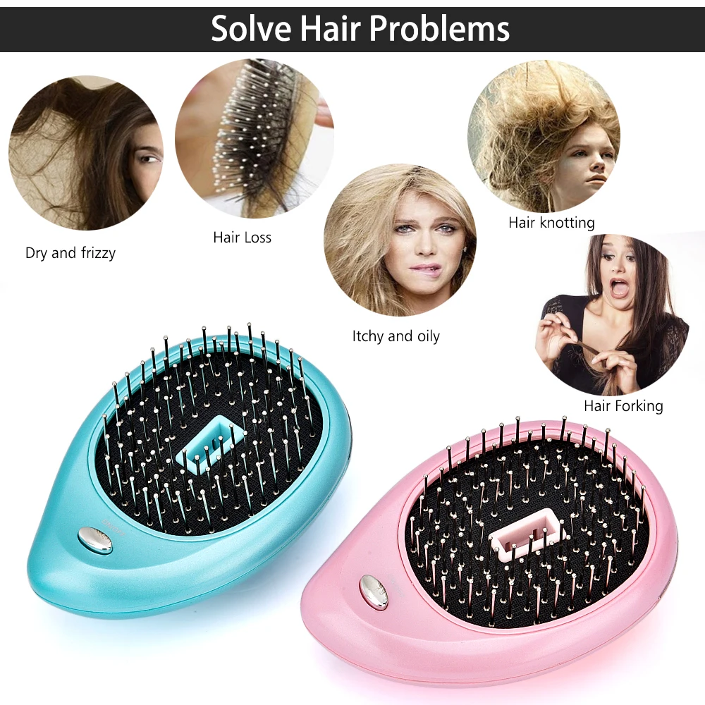 

Electric Ionic Hairbrush Portable Mini Small Hair Magic Beauty Brush Negative Ions Hair Comb New Hair Modeling Styling Tools