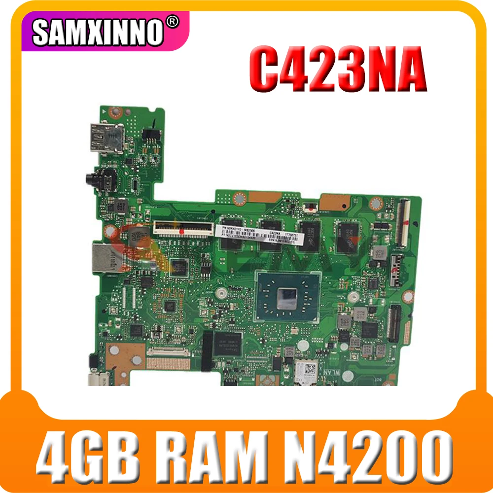 

Оригинальная материнская плата C423NA C423NA C423N 4 Гб RAM N4200 CPU для материнской платы ноутбука ASUS