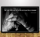 Плакаты и принты звезд Мухаммед Али король боксеры Картина на холсте на стену черно-белые Бодибилдинг картины для интерьера