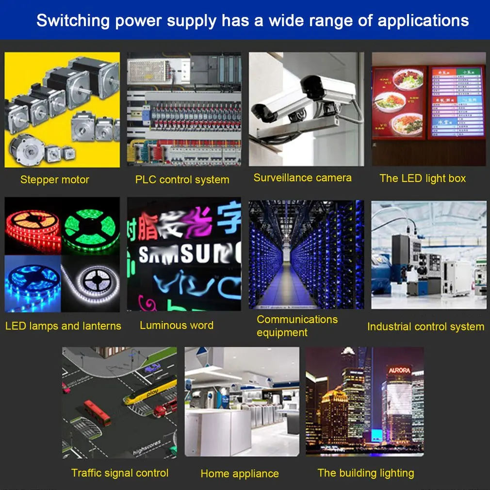 Переключение Питание DC24V 1A 2A 2.5A 3A 4.5A 5A 6.5A 8.3A 10A 12.5A 15A 16.5A AC 220V постоянного тока до DC24V AC-DC 24V 24V Светодиодные ленты