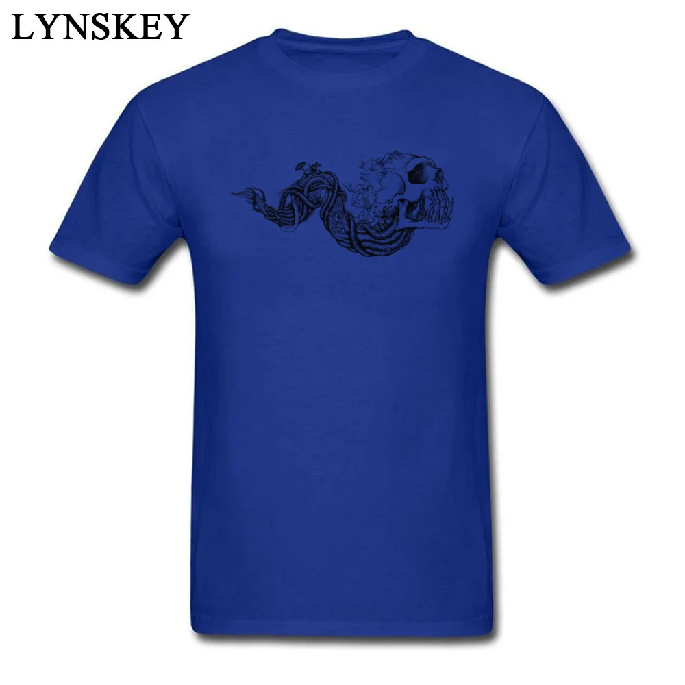 Latest Unique Skull Spirit Design T-shirt For Men Fitted 2017 Autumn Tops Classic Pattern Cotton Fabric Tee |
