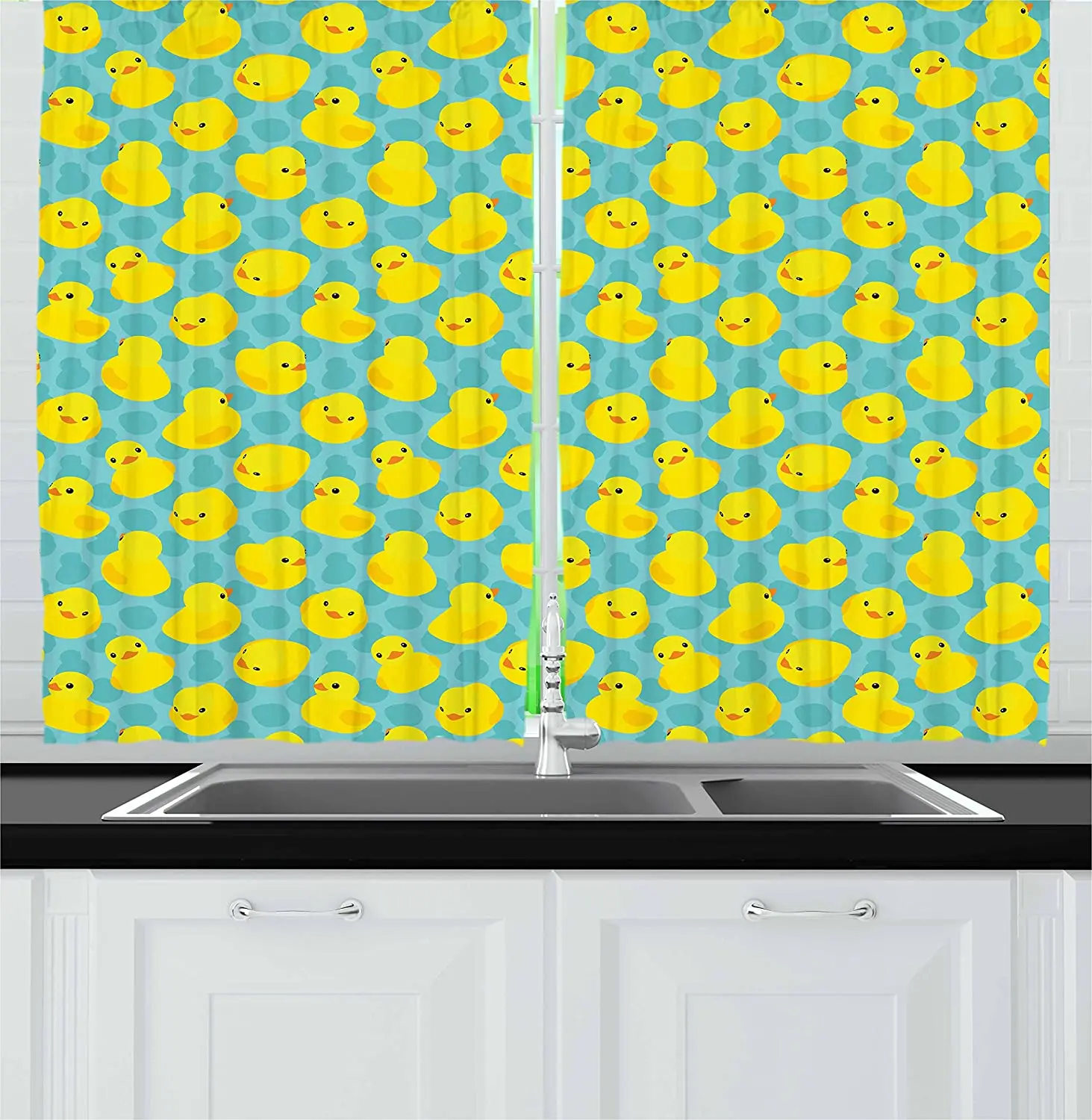 Бледно-зеленые желтые оранжевые утенки кухонные шторы игрушки для ванной