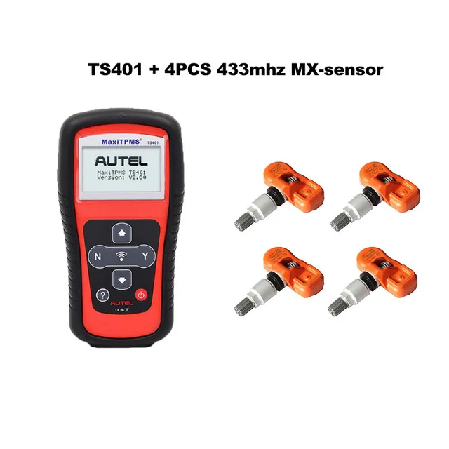 ts401 4x433 Autel MaxiTPMS TS401 TPMS автомобильный диагностический и сервисный Инструмент предварительный выбор процесс предлагает более быструю активацию и диагностику - Цвет: ts401 4x433
