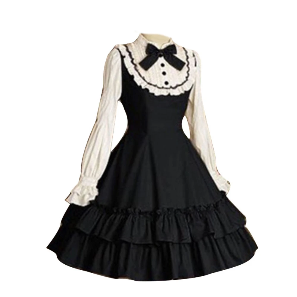 Женское многослойное платье с бантом вечернее средней длины длинными рукавами