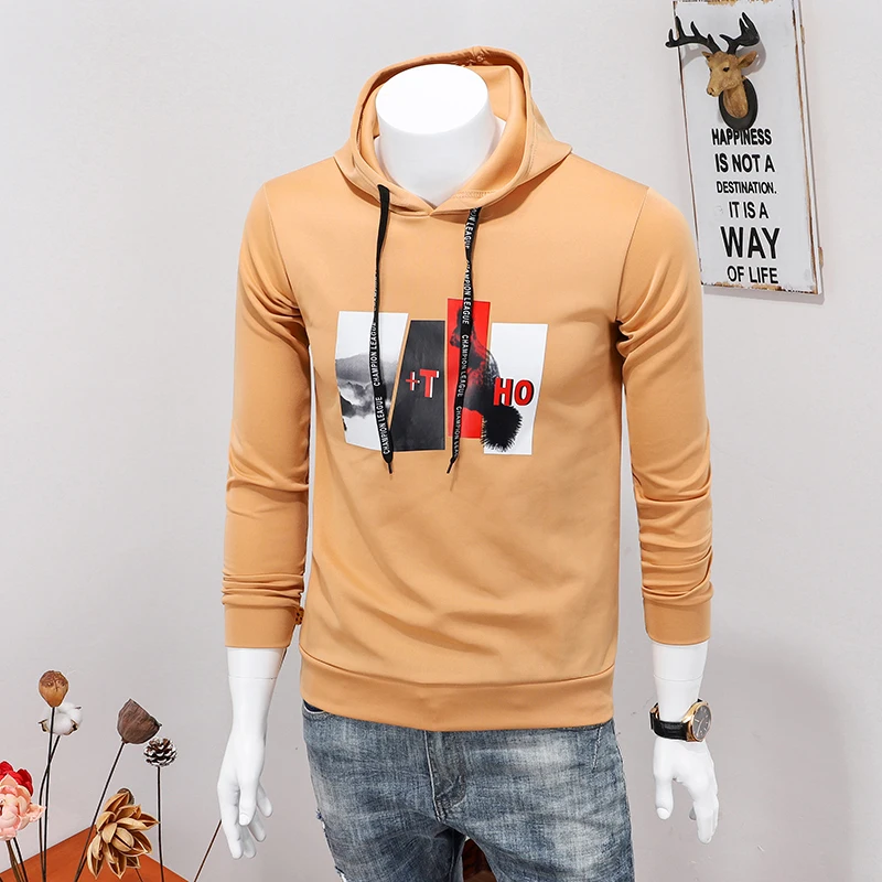 

Sweatshirts 2020 spring new hoodies long-sleeved men's youth bottoming student trend hip hop Free shipping Hot white Sale