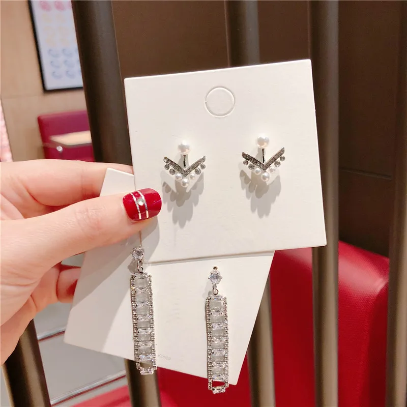 2019 новый простой в Корейском стиле геометрический горный хрусталь имитация