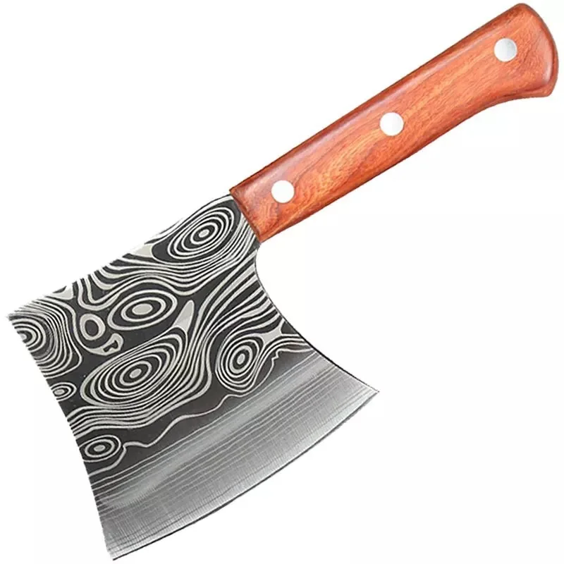 

Stainless Steel Kitchen Knives Cleaver Meat Kitchen Chopper Knife Butcher Knife Damascus Laser Pattern Chopping Knife