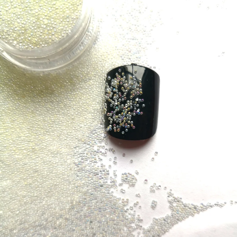 

2021 Newly Caviar Micro Silver,Gold,AB Glass Nail Rhinestones HoLo Power Mini Polish Nail Art Jewelry Nails Manicure Decorations