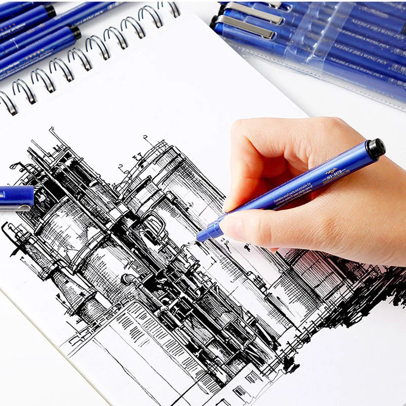 Ручка игла Micron с рисунками черные тонкие чернила кисти маркеры для рисования