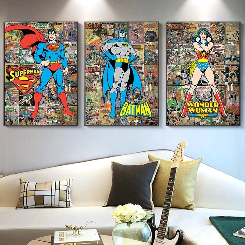 Картины настенное искусство Марвел холст железный человек модульная чудо