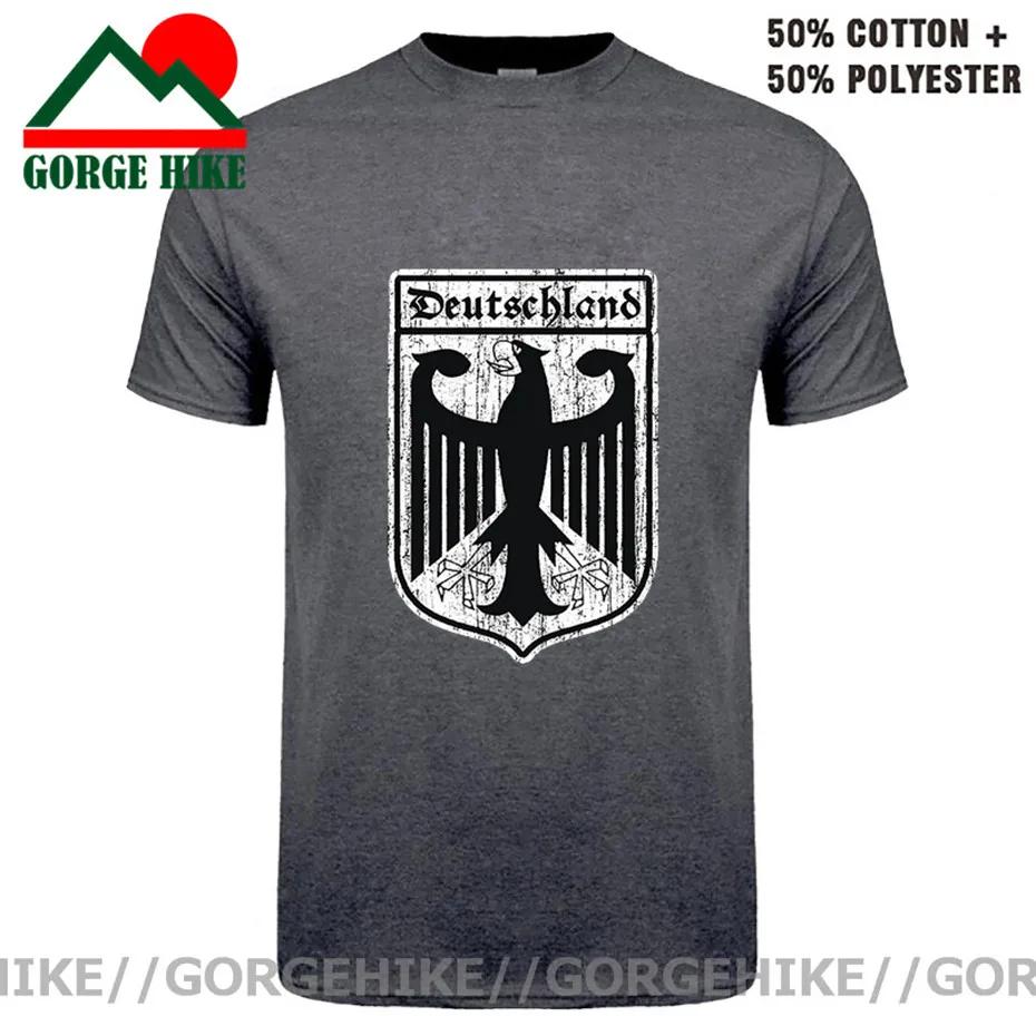 Мужская винтажная Футболка с принтом германского флага Креста орла новая модная