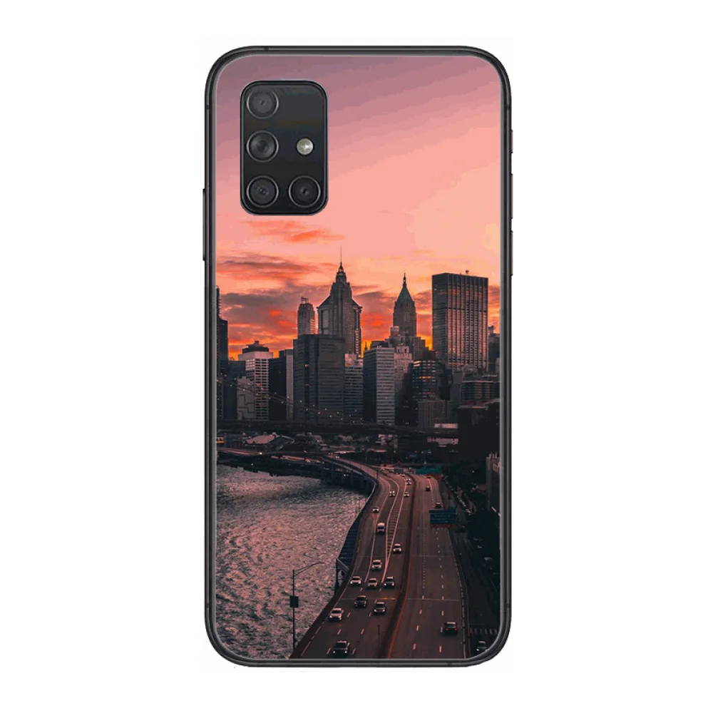 

Mountain view small fresh frosted anti-fall mobile phone protective cover Phone Case Hull For Samsung Galaxy A 50 51 20 71 70 4